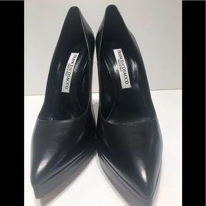 Francesco Sacco Black hi double platform pump